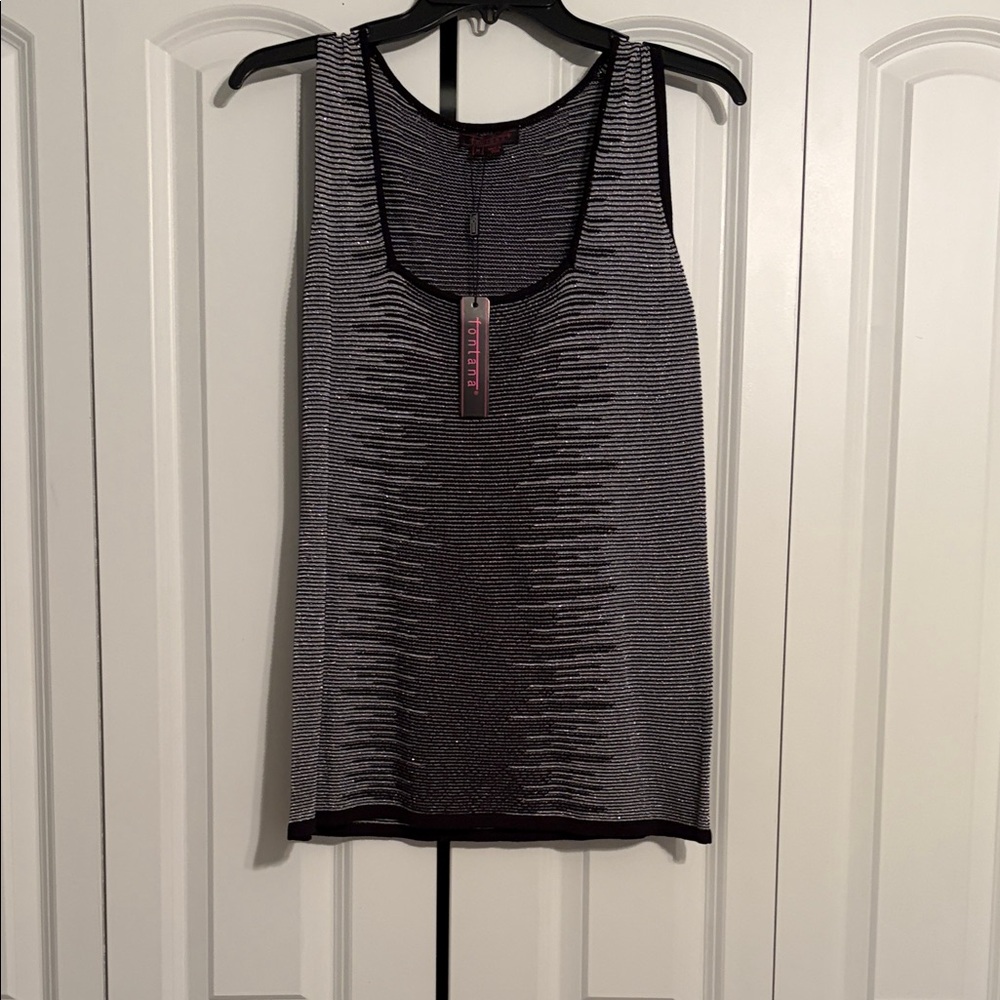 Elegant Black and Gray Women's Tank Top
